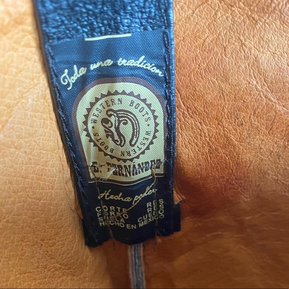 Custom E Fernandez Black and Silver Cowboy Boots - Picture 8 of 11